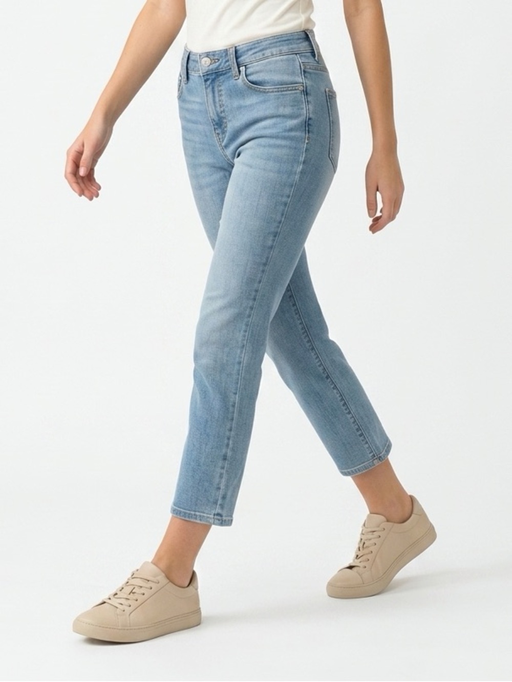 Levis 512 Perfectly Slimming Boot Cut Jeans Light Wash Studded Blue Womens 32x29